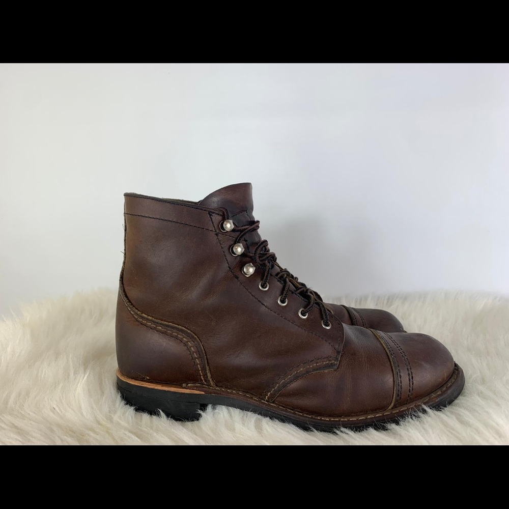 Red Wing Shoes Silversmith's Shoelaced Brown Boots
